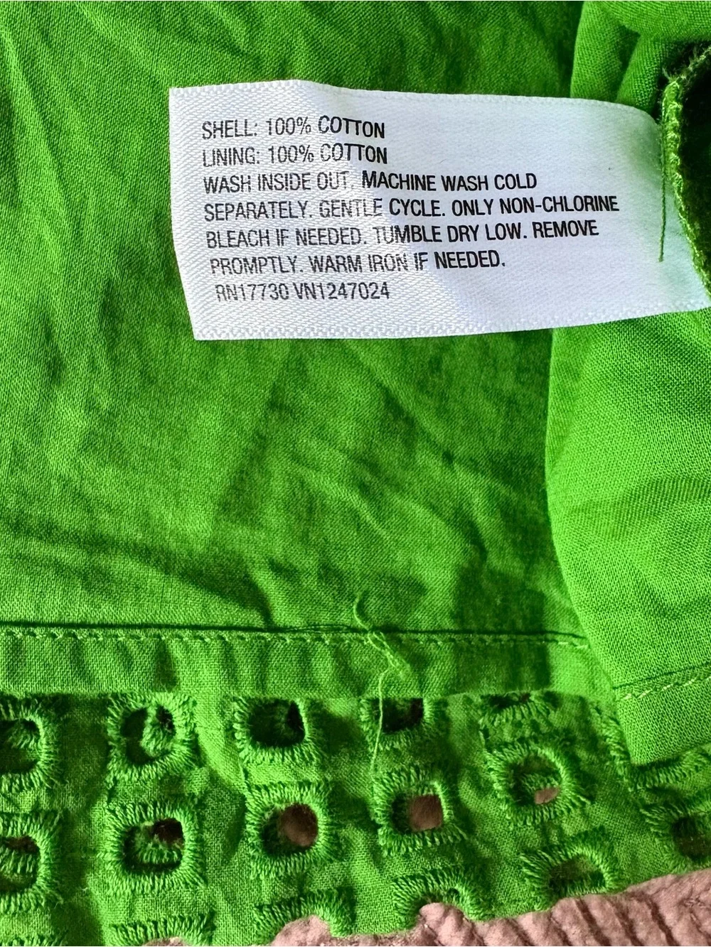 Kate Spade x Target XL Green Boxy Sleeveless Eyelet Crop To